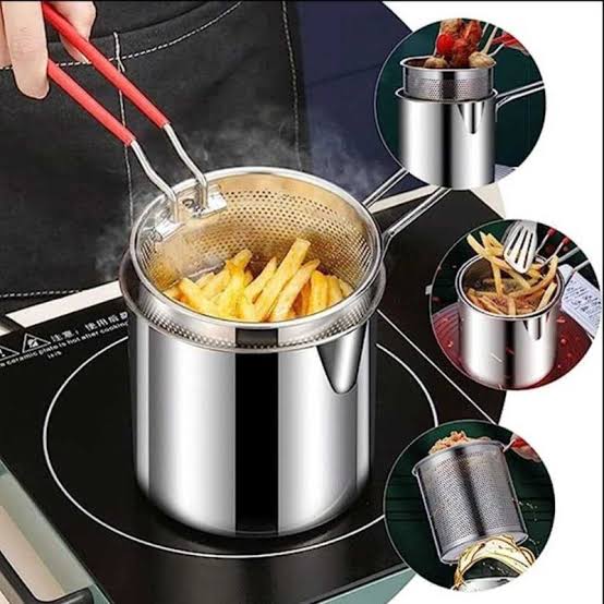Stainless Steel Deep Fryer Pot with Basket