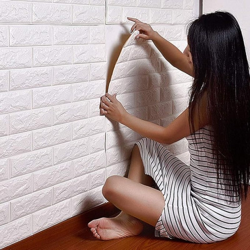 3D Waterproof Foam Brick Wallpaper - (2.25 X 2.50 Feet)