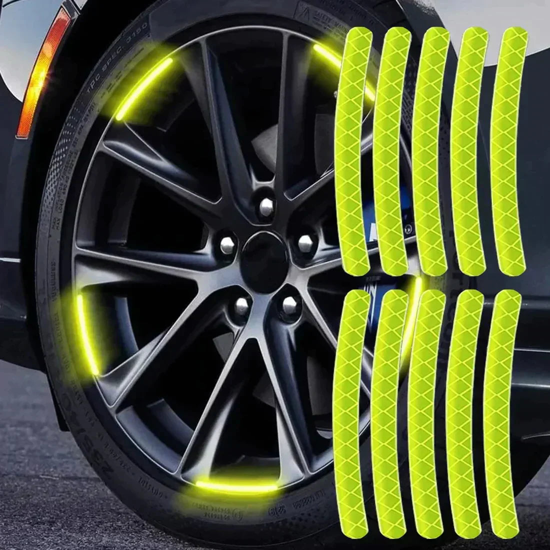 Car & Bike Wheel Hub Reflective Luminous Stickers
