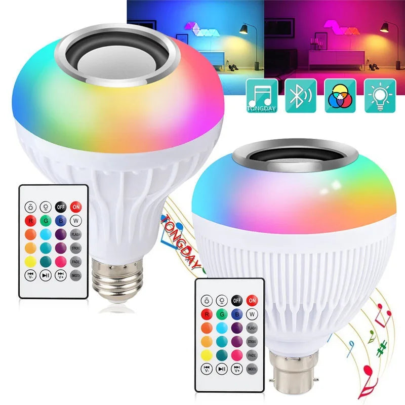 Smart LED Light Bulb With Bluetooth Speakers