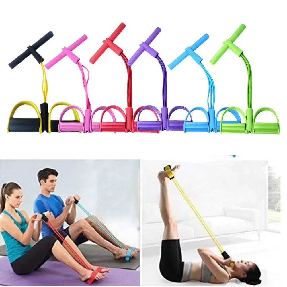 Pedal Resistance Band Tummy Trimmer - (Random Colors)