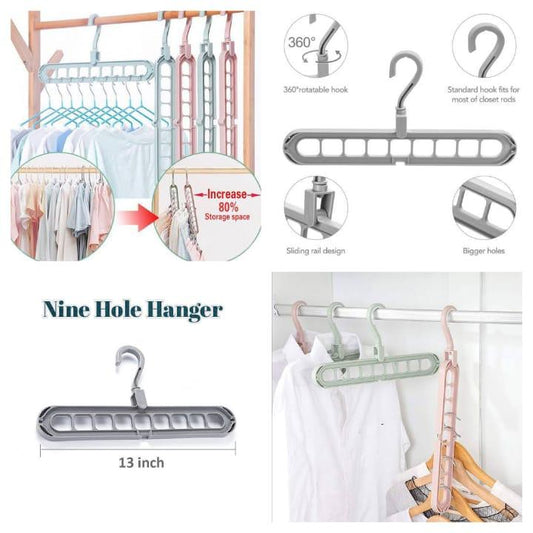 360 Rotating 9-Hole Magic Hanger | 4 Pack