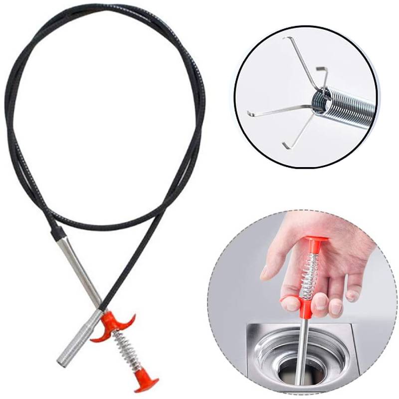 Flexible Drain Pipe Cleaning Tool with Claw Grabber