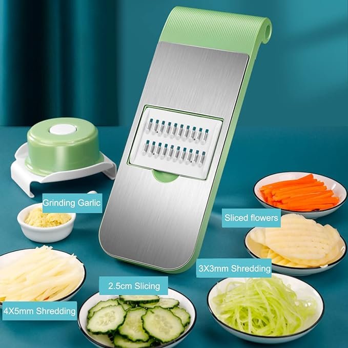 5-in-1 Manual Vegetable Slicer & Chopper for Kitchen