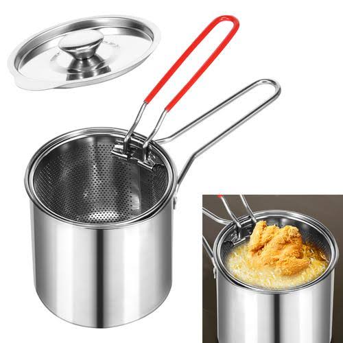 Stainless Steel Deep Fryer Pot with Basket